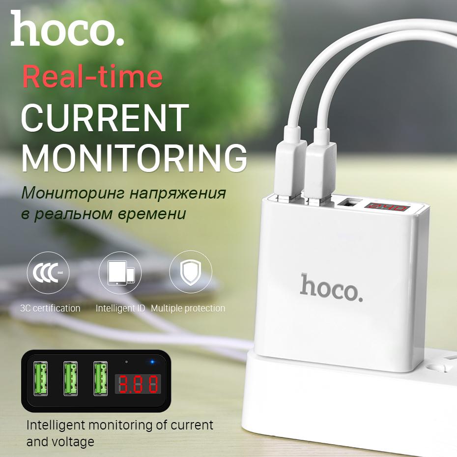 [HCM]Cốc Sạc Điện Thoại iPad Tablet 3 Cổng USB 3.0A Hoco C15