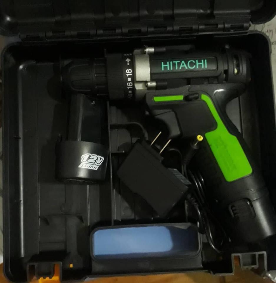 MÁY KHOAN PIN HITACHI 12V( kèm 2 pin)