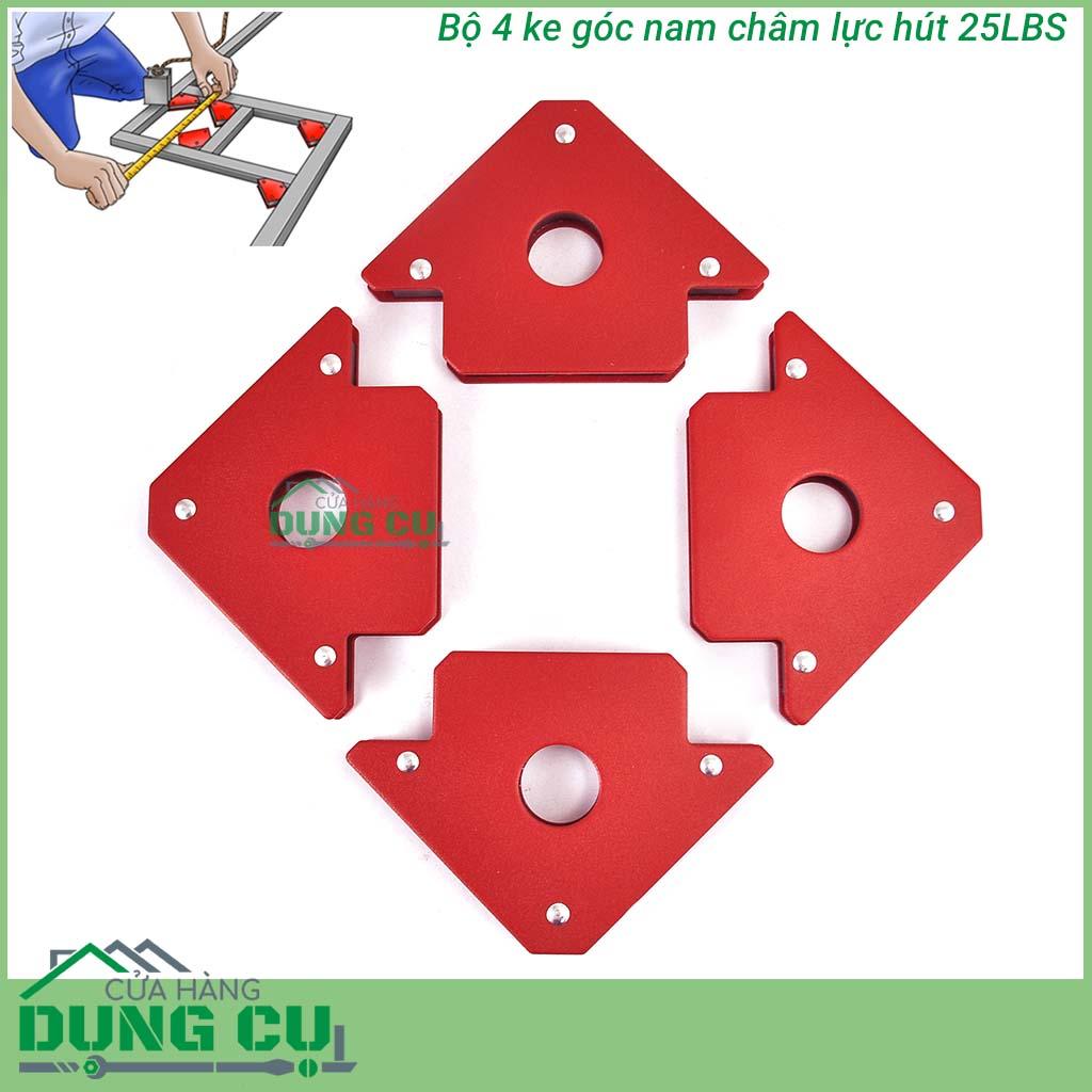 Bộ 4 ke góc nam châm lực hút 25LBS - ke góc hàn, góc vuông