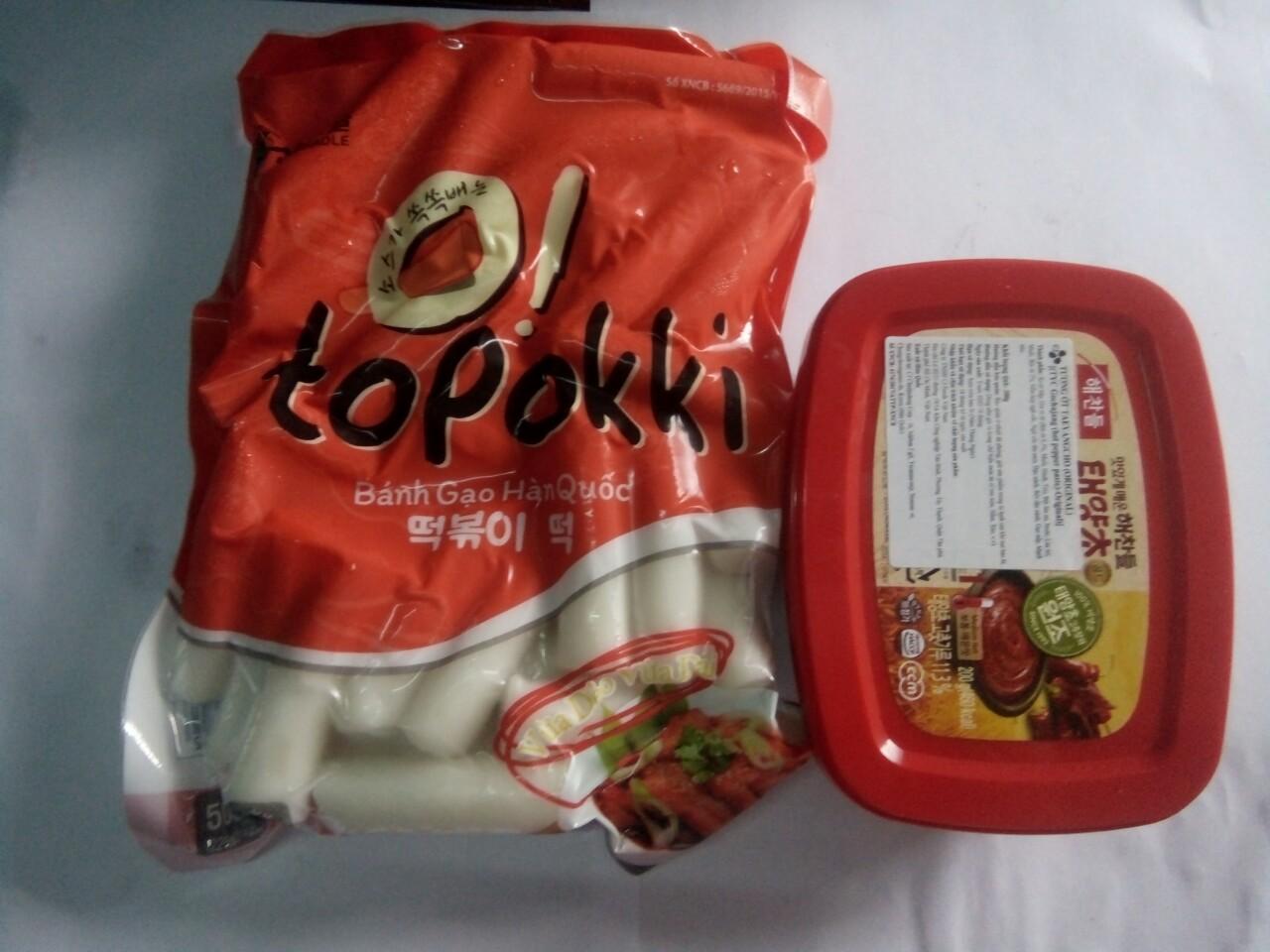 Combo 500g bánh gạo truyền thống kèm 200g sốt gochujang