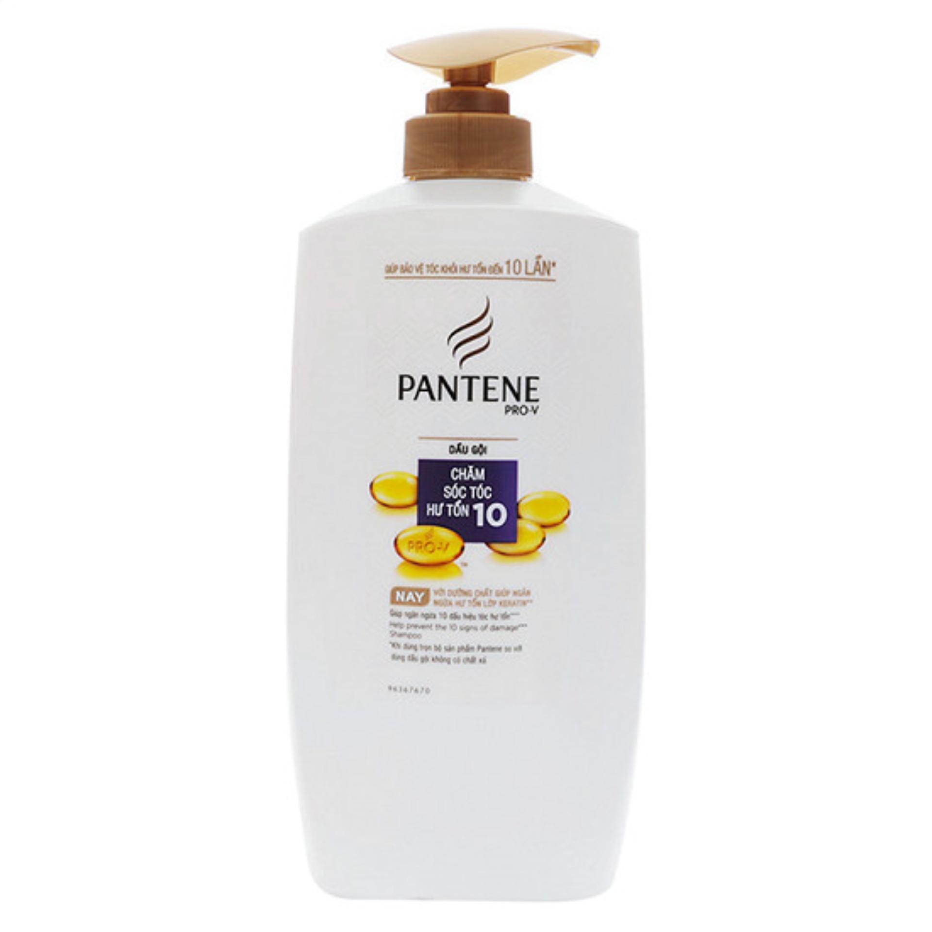 Dầu Gội Chăm Sóc Tóc Hư Tổn Pantene - 950G tím