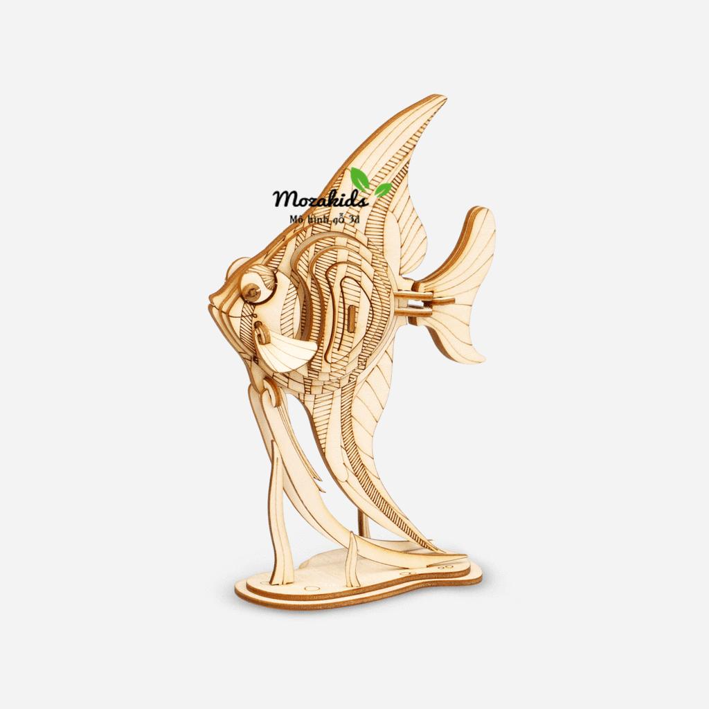 Đồ chơi lắp ráp gỗ 3D Mô hình Cá Vàng AngelFish Laser Robotime