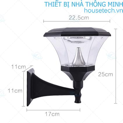 Đèn treo tường năng lượng mặt trời lục giác cao cấp