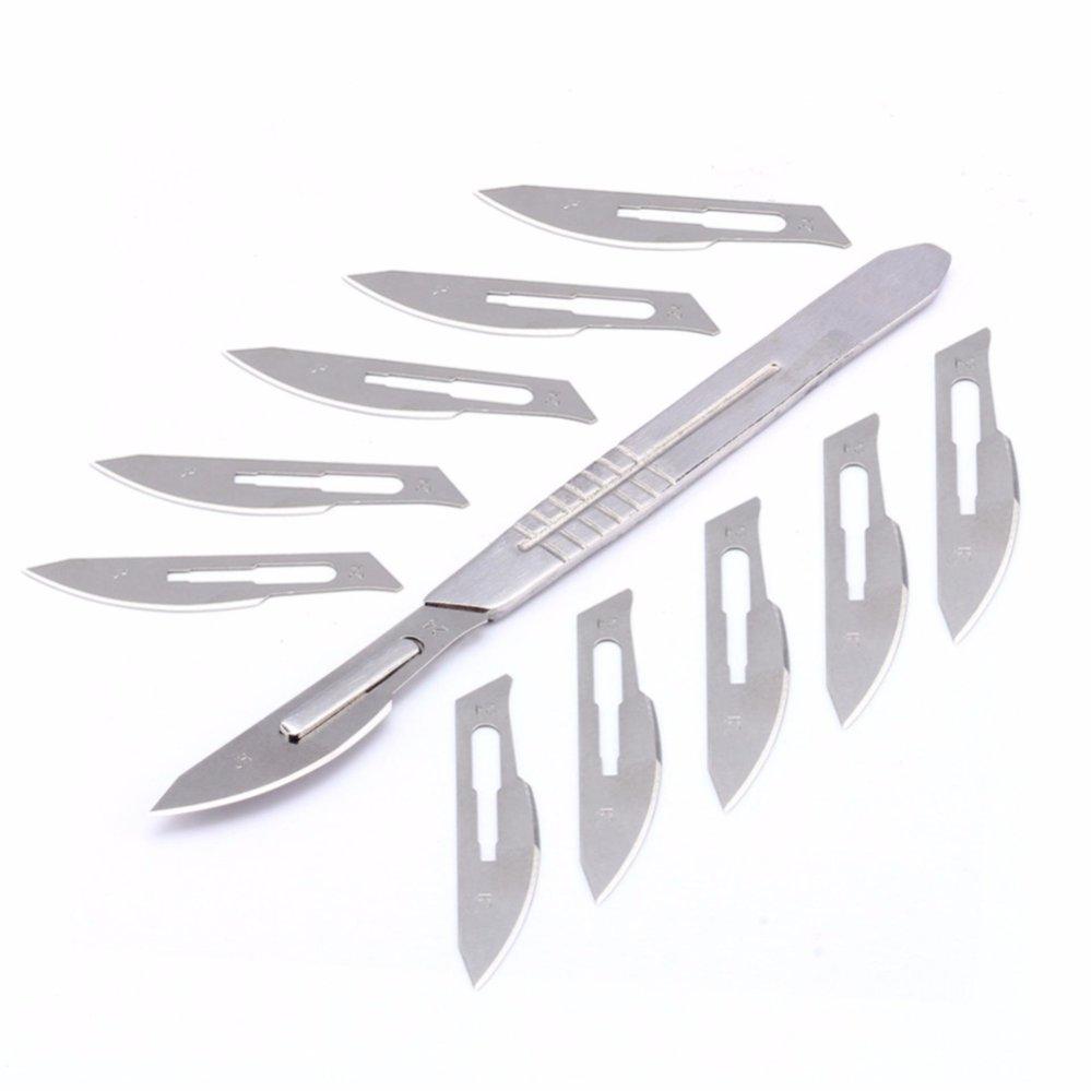 Cán dao mổ y tế số 4 (Kèm 5 lưỡi dao mổ thích hợp)