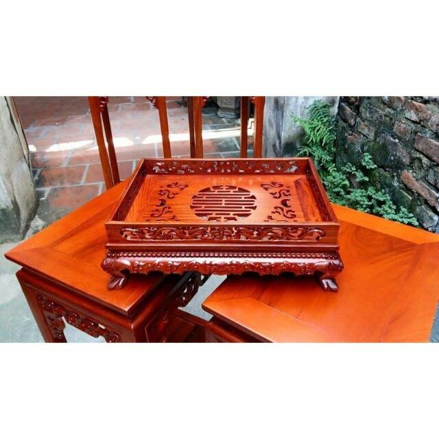 KHAY TRÀ CHÂN QUỲ GỖ HƯƠNG HÀNG TIỆN TAY NHÀ LÀM , KHAY UỐNG TRÀ GỖ , KHAY ĐỂ ẤM TRÀ , KHAY TRÀ CAO CẤP