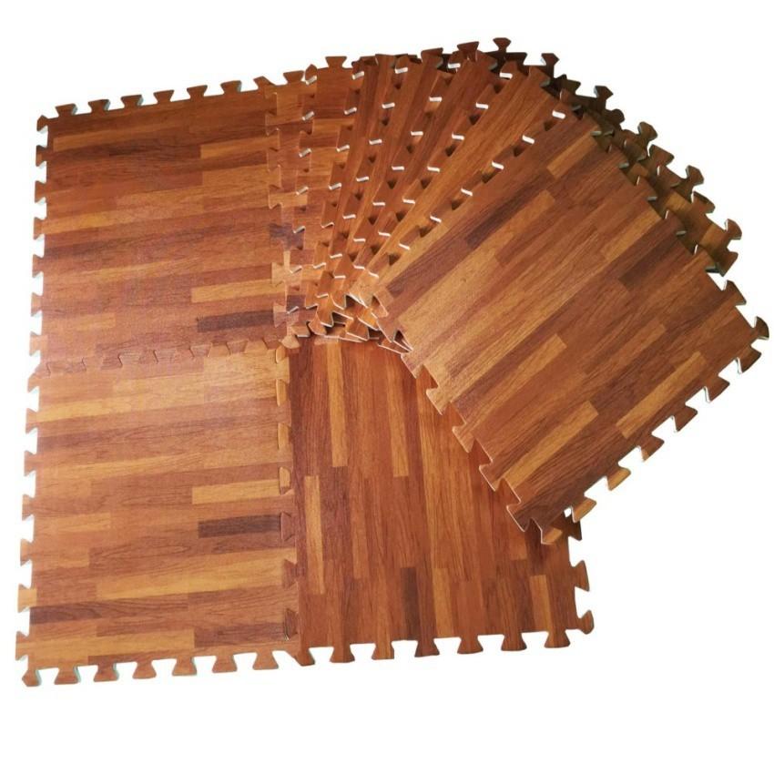 Combo 08 miếng xốp giả gỗ trải sàn kích thước 60X60cm