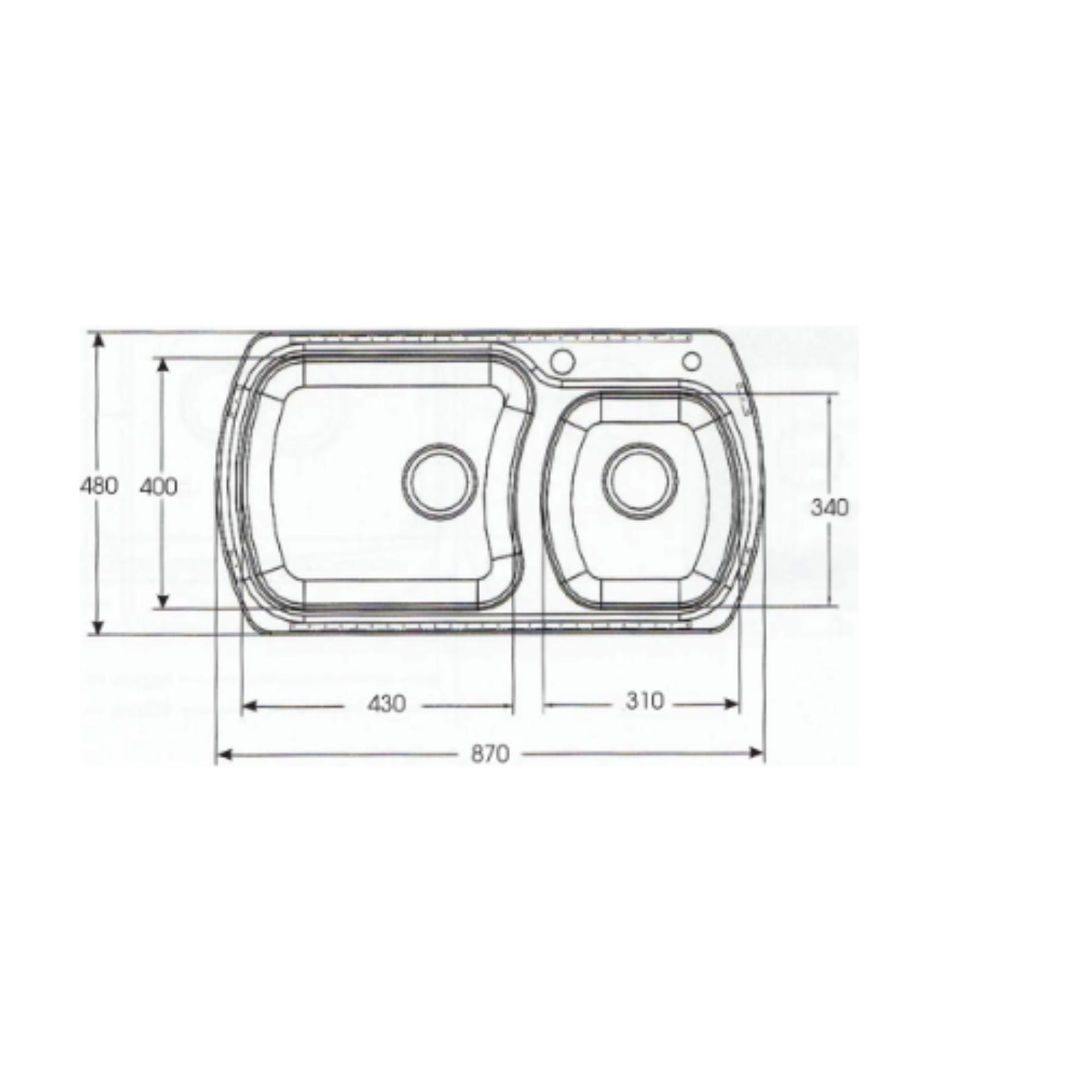 Chậu rửa chén 2 hộc moen model: 23600s-30