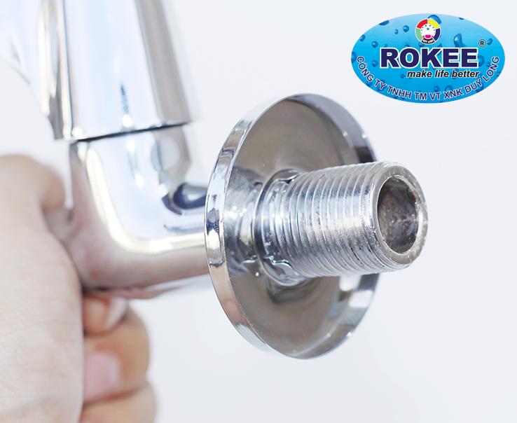 Vòi hồ có mỏ - vòi máy giặt Rokee RD606 (Trắng bạc)