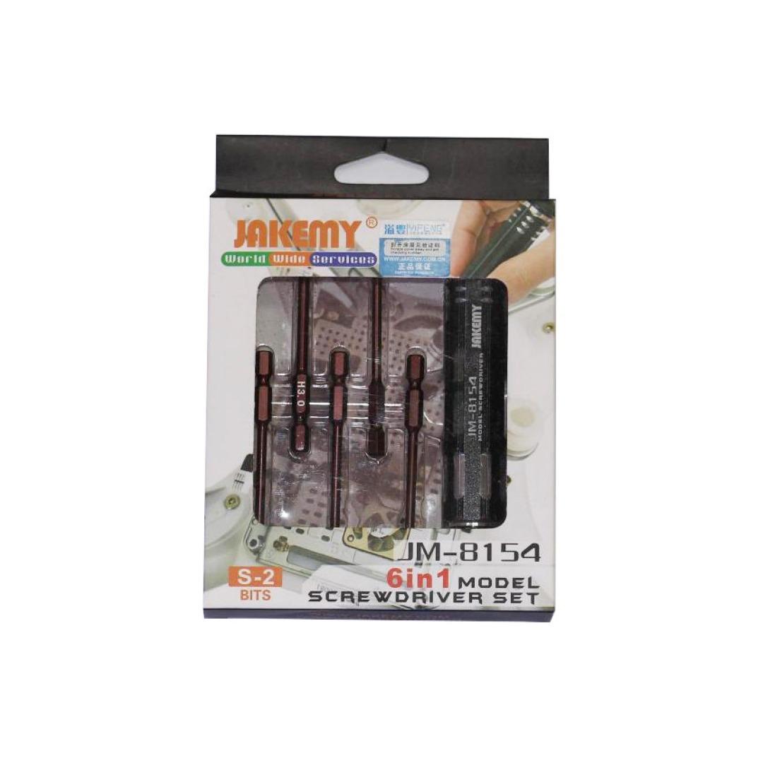 [DUY NHẤT 15.04 - NHẬP MÃ LAZSOCIALSALE1501 GIẢM 30K ĐƠN 69K] Tua vít đa năng 6in1 Jakemy JM-8154 (Đen) - Nhất Tín Computer