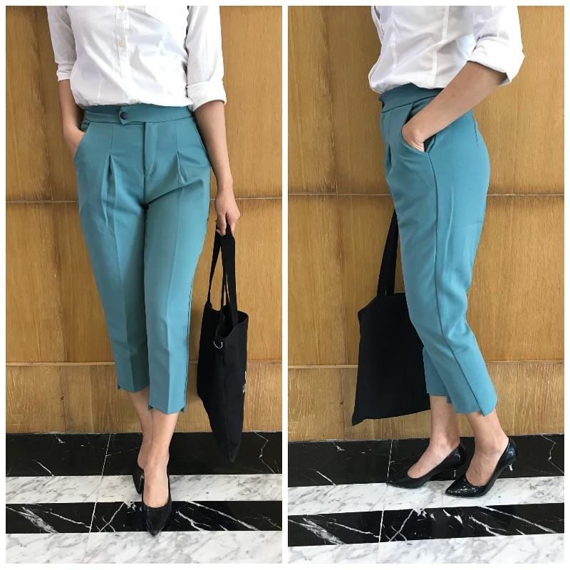 Quần Baggy Gấu Lệch Xanh