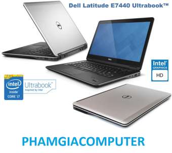 laptop dell e7440 core i7 4600u ram 4g ssd 128g  14in ultrabook 1.7kg- hàng nhập khẩu -tặng balo, chuột wireless