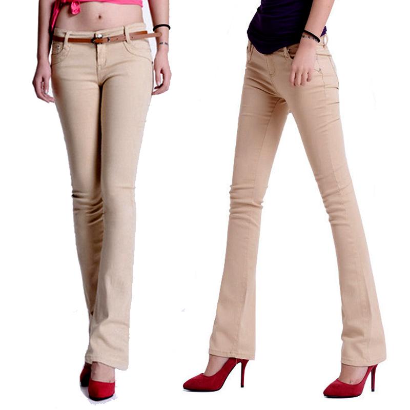 Quần KAKI nữ lưng cao ống loe cực kỳ quý phái, chất liệu dày co giãn thoải mái 91100