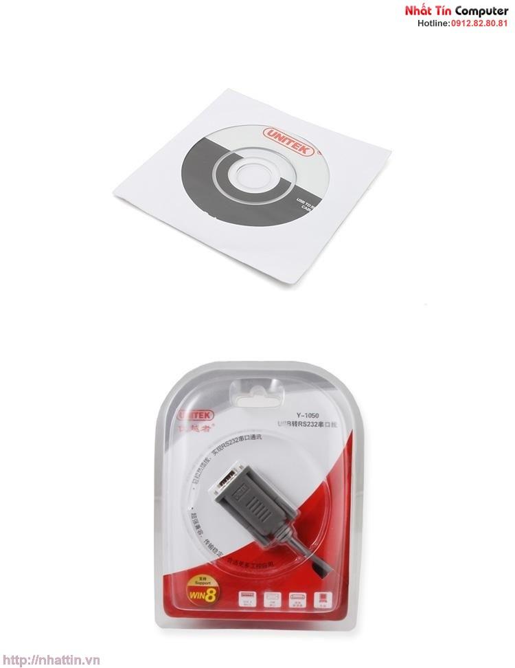 Cáp chuyển đổi USB to COM RS232 - UNITEK Y-1050 cao cấp