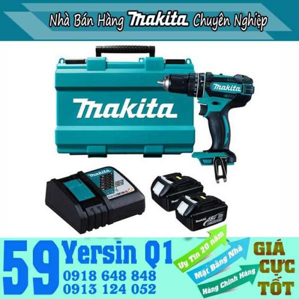 Máy khoan pin Makita 18V DHP482RFE (18V, 3Ah)