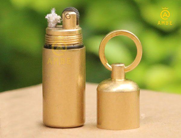 Bật lửa móc khóa xăng đá đồng Kuboy K17