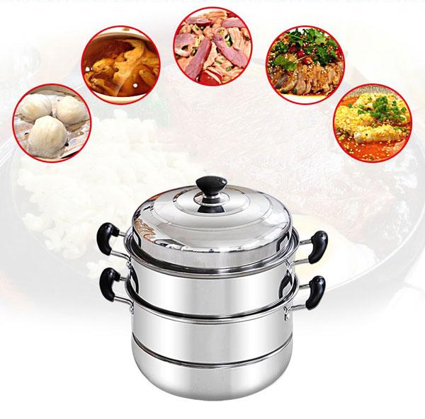 Nồi hấp 3 tầng Inox cao cấp - GDLUU39