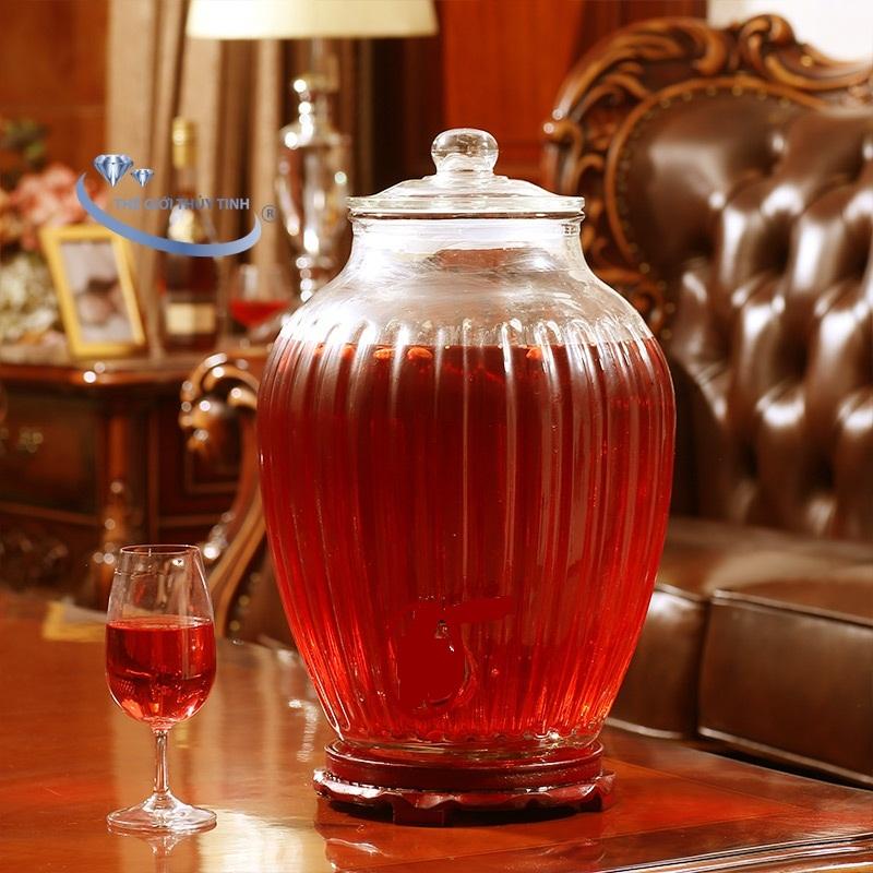 Bình Ngâm Rượu Sâm Thủy Tinh 10 Lít - 217 Không Van