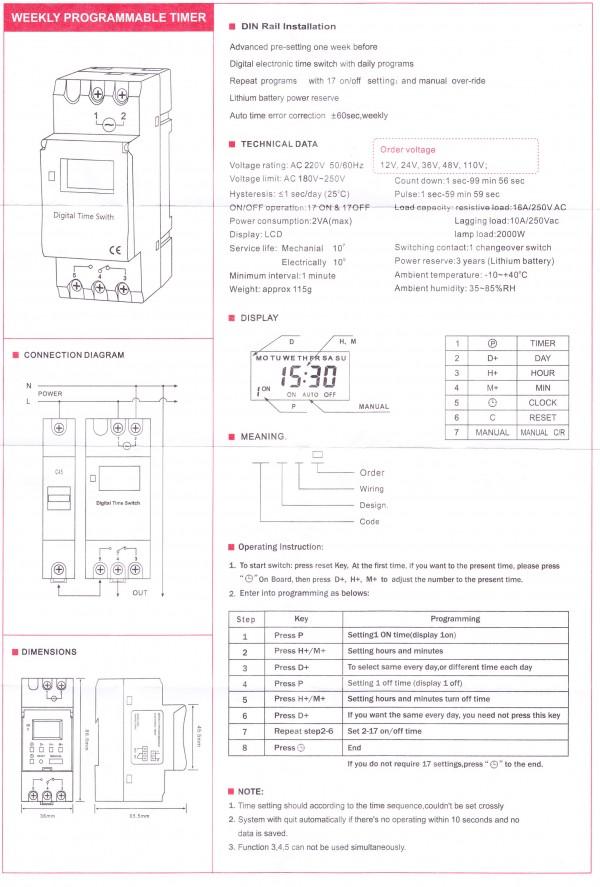 Công tắc hẹn giờ lập trình điện tử THC30A