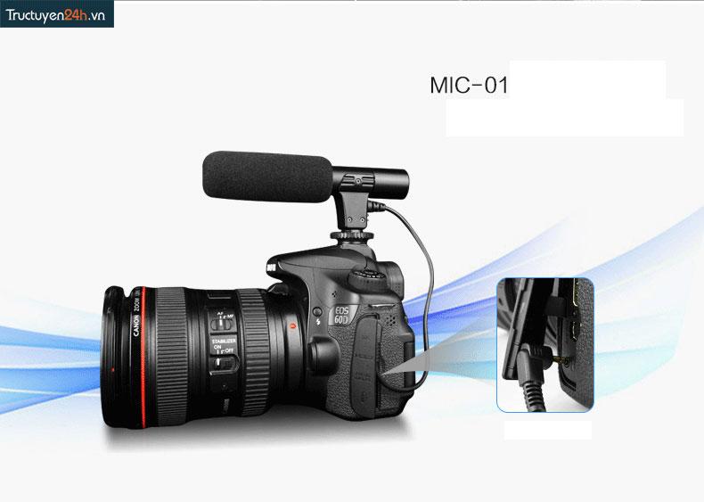 Microphone Si Dande MIC-01 dùng cho máy ảnh Canon/Nikon
