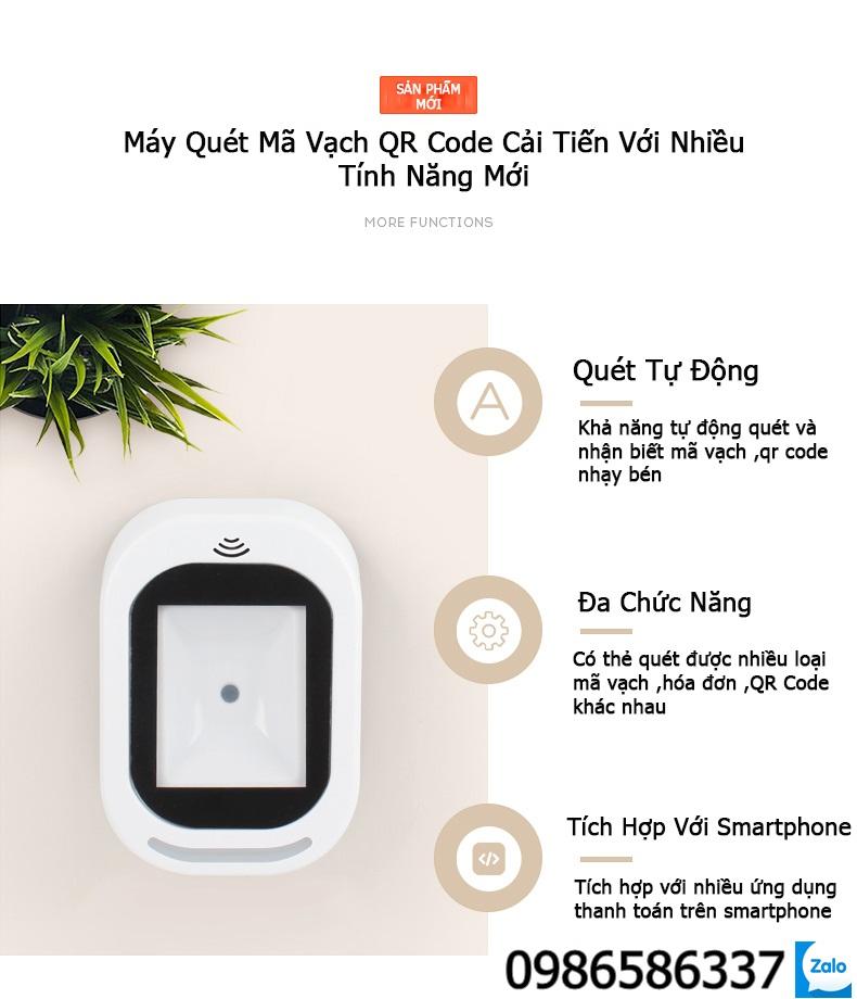 Máy quét mã vạch QR code ChiTeng T97  hỗ trợ thanh toán qua màn hình mobile