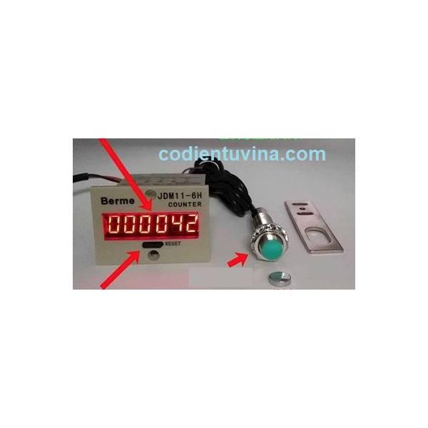Bộ Đếm Counter Và Cảm Biến Từ Nguồn 220V