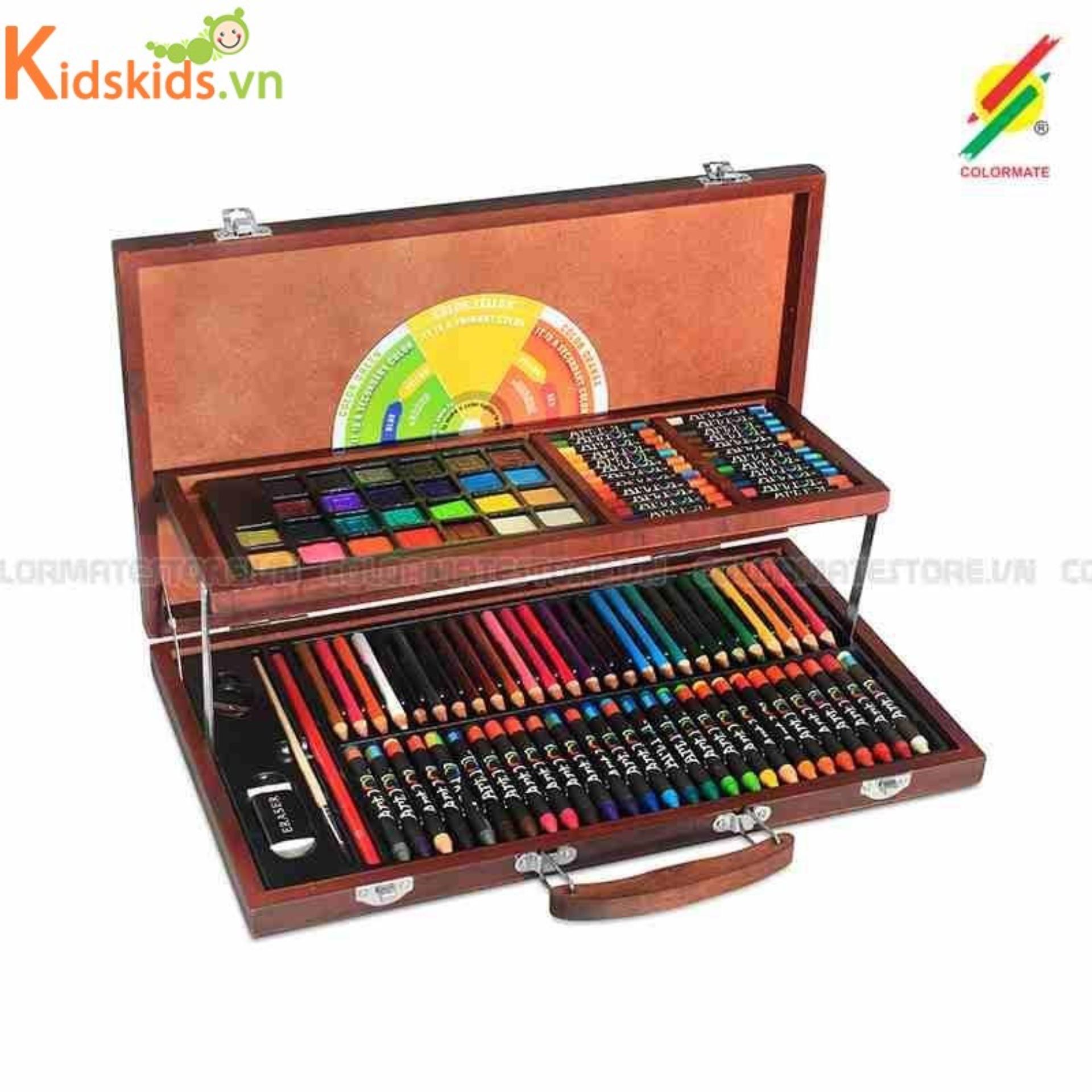 Bút màu hộp gỗ M 111 Colormate