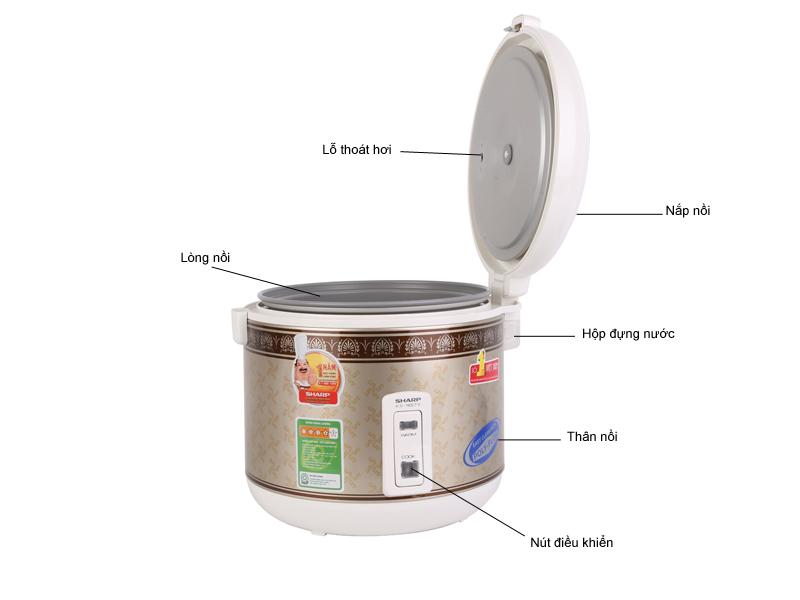 Nồi cơm điện nắp gài Sharp KS-N18ETV RB