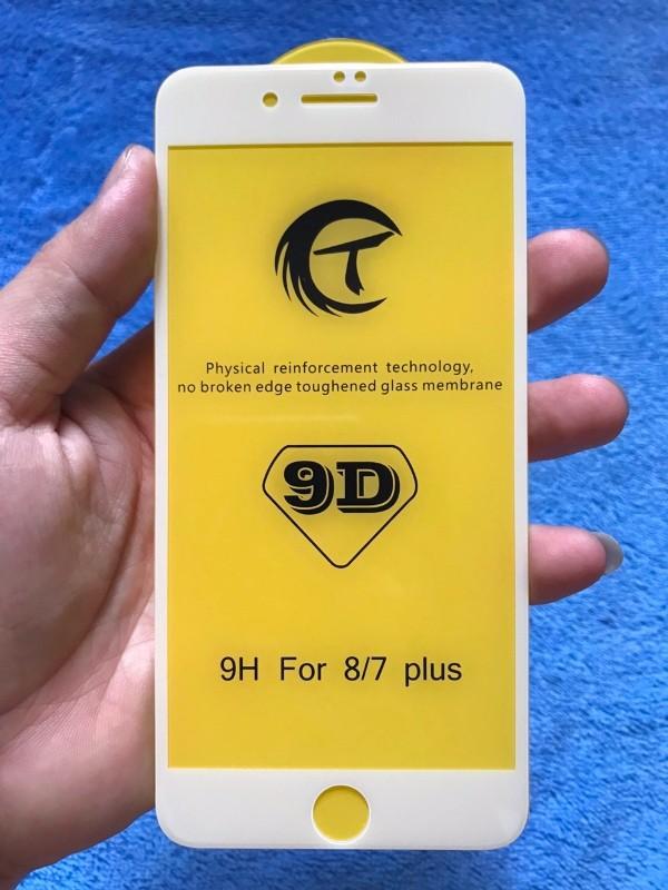 Kính cường lực 9D Full màn cho iPhone 8 Plus (trắng)