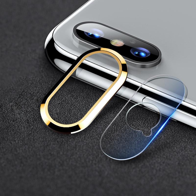Bộ Bảo Vệ Camera Cho iPhone XS Max hiệu Totu (Gồm Kính Cường Lực Camera + Viền Kim Loại Camera) - Bạc