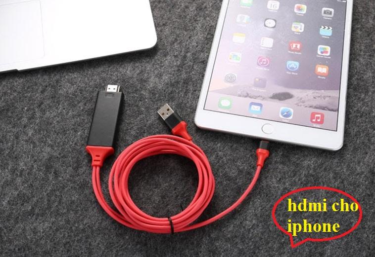Cáp Lightning to HDMI cho iPhone / iPad kết nối Tivi hỗ trợ IOS các phiên bản