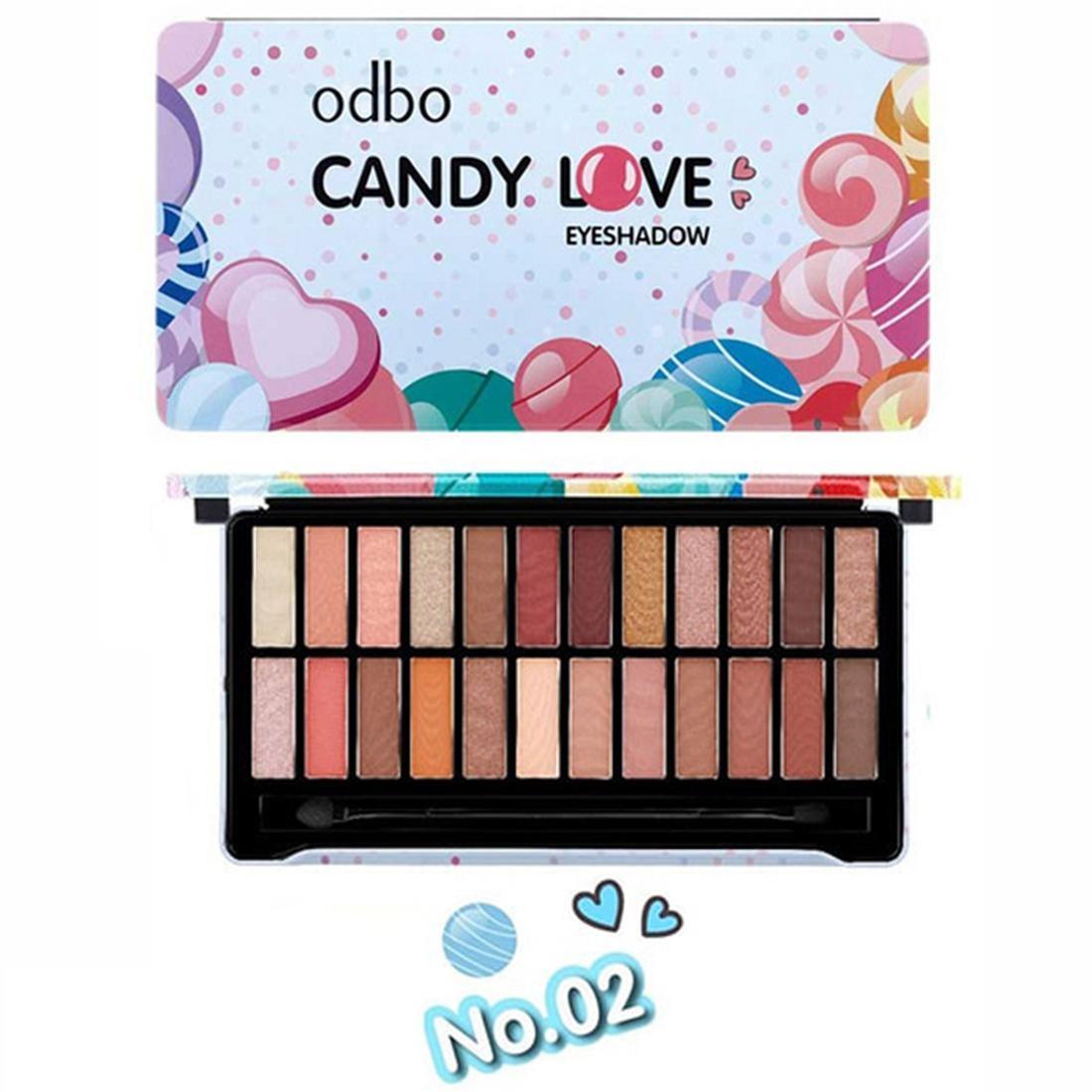 [HCM]Bảng phấn mắt 24 ô ODBO Candy Love Eyeshadow OD237 (Có gương + cọ)