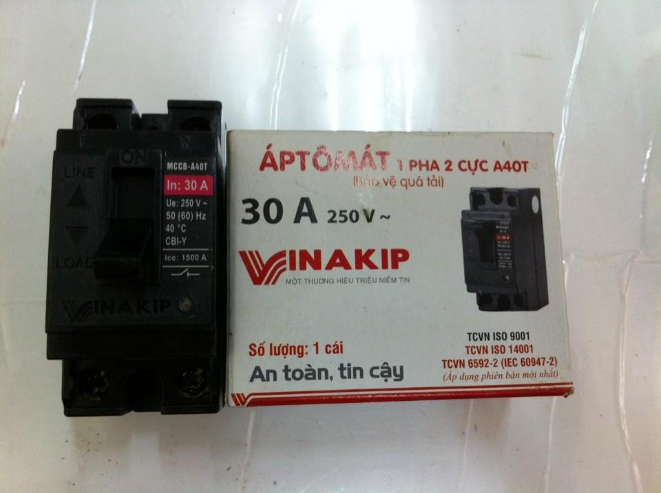 CB Cóc 30A Vinakip / Cầu dao an toàn 30A