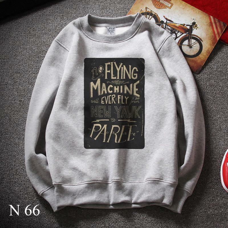 [HCM]Áo Sweater Nam Nữ Hot  Big Size  100kg Vải Nỉ Bông Dày Mịn Cao Cấp _ SW50070016