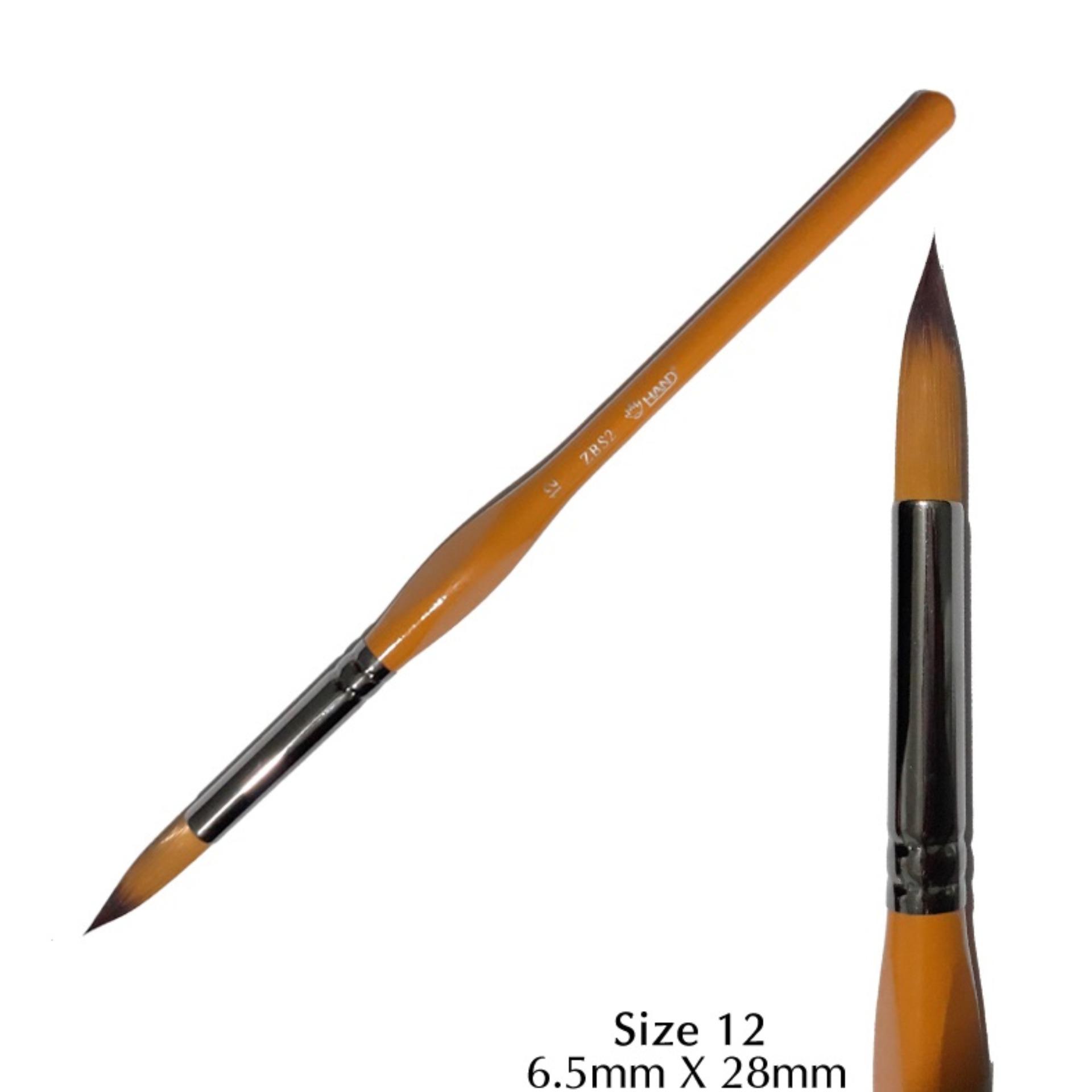 Số 12 - cọ vẽ màu nước đầu tròn hand zbs2