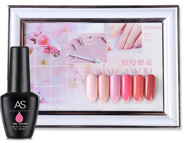 Sơn móng gel AS lẻ 6 màu Romantic Sakura chai 15ml