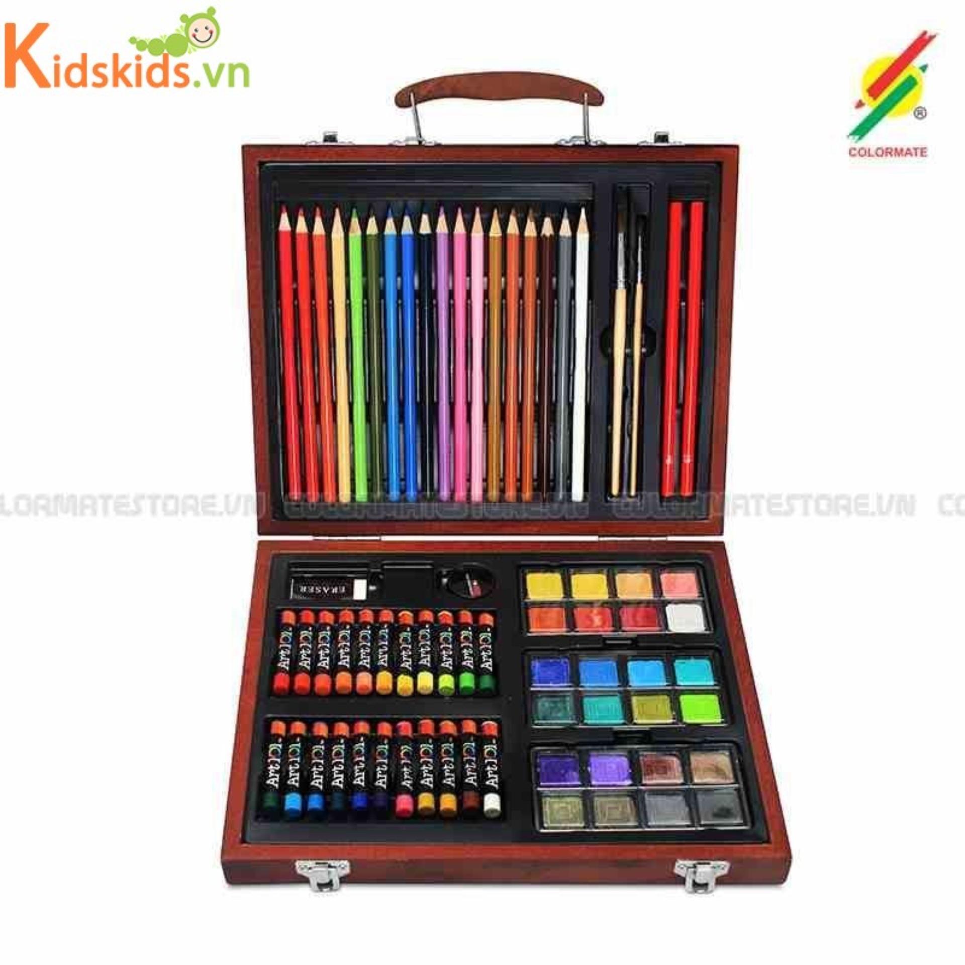 Bút màu hộp gỗ M 74 Colormate