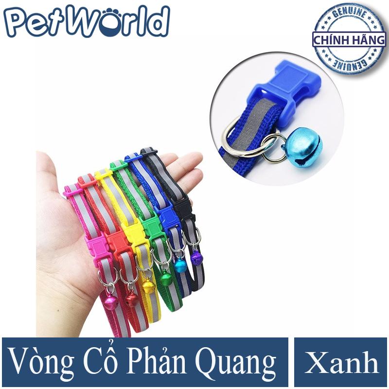 Vòng Cổ Phản Quang Cho Chó Mèo - màu xanh lá