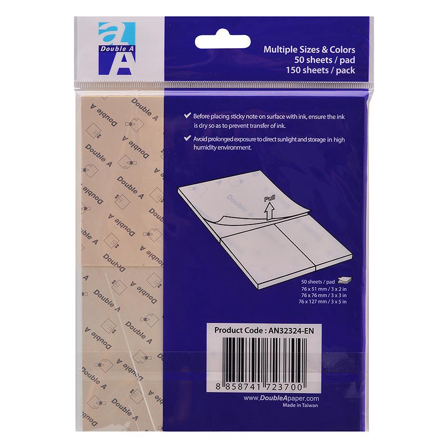 Giấy Note Double A (3 màu dịu)