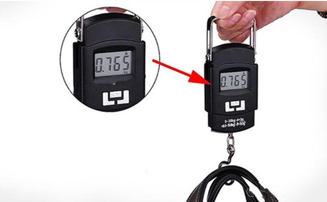 Cân mini xách tay A08 WeiHeng 50kg kèm pin