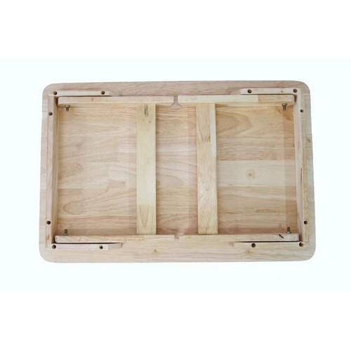 Bàn trà gỗ cao su chân thang 70 x 50cm