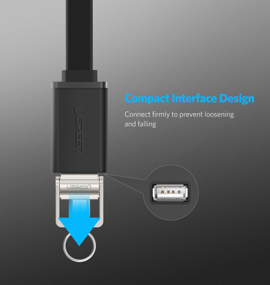 Dây cáp Micro USB OTG dẹt chinh hãng Ugreen 10821
