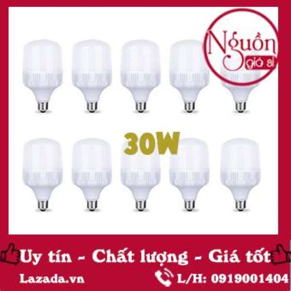 [Giá Sỉ] - Bộ 10 Bóng đèn led 30W - Siêu sáng - Siêu tiết kiệm điện năng (trắng)