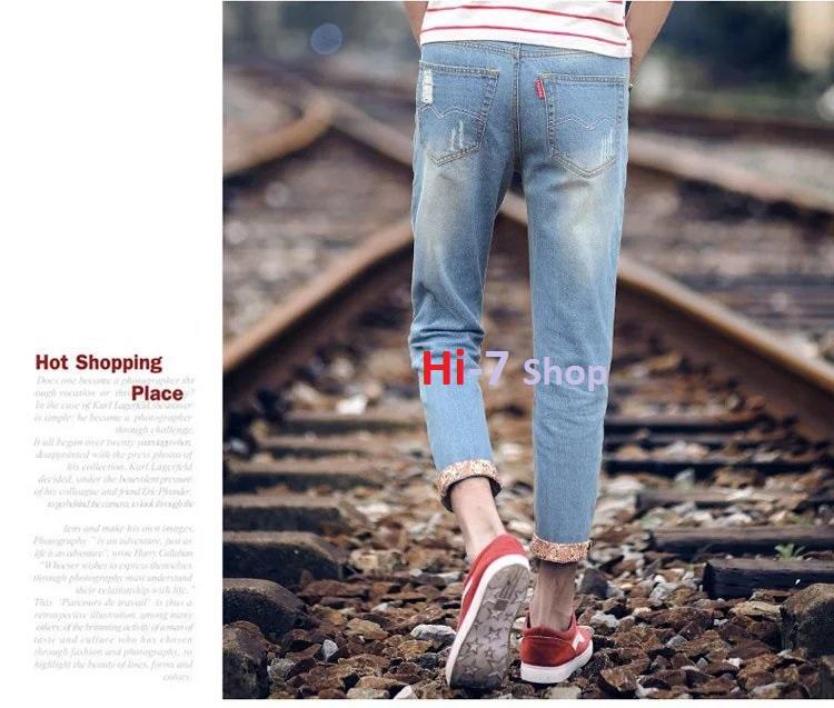 [HCM](Hàng Thanh Lí Nghỉ Bán)Quần Jean Nam Vải Mềm Có Lai Màu