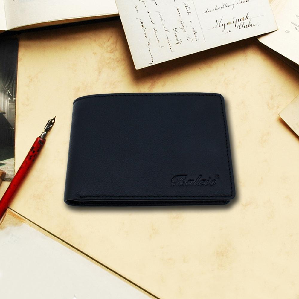 Ví nam da bò thật W01 + hộp sang trọng | Thương hiệu BALZIO