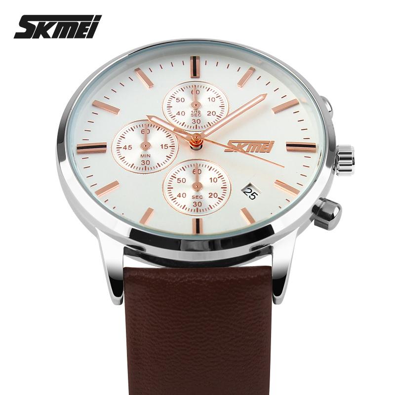 Đồng hồ nam dây da Skmei 9103CL