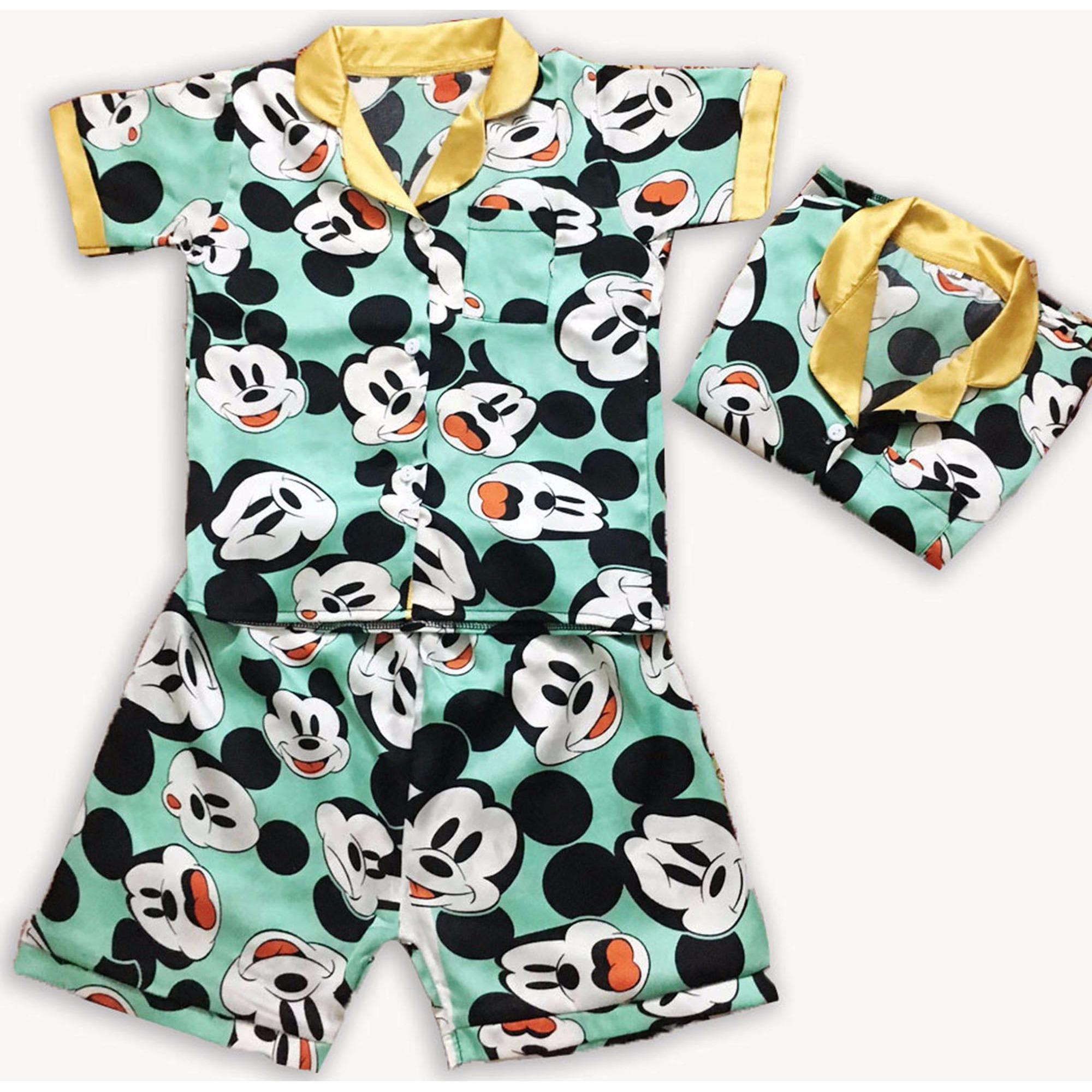 Bộ pijama lụa mềm bé trai , bé gái