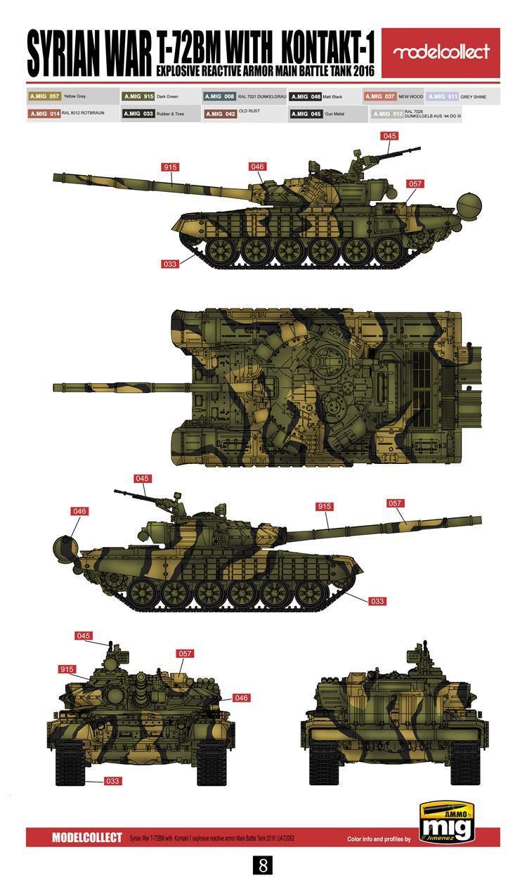 Mô hình lắp ghép xe tăng T-72BM Syrian