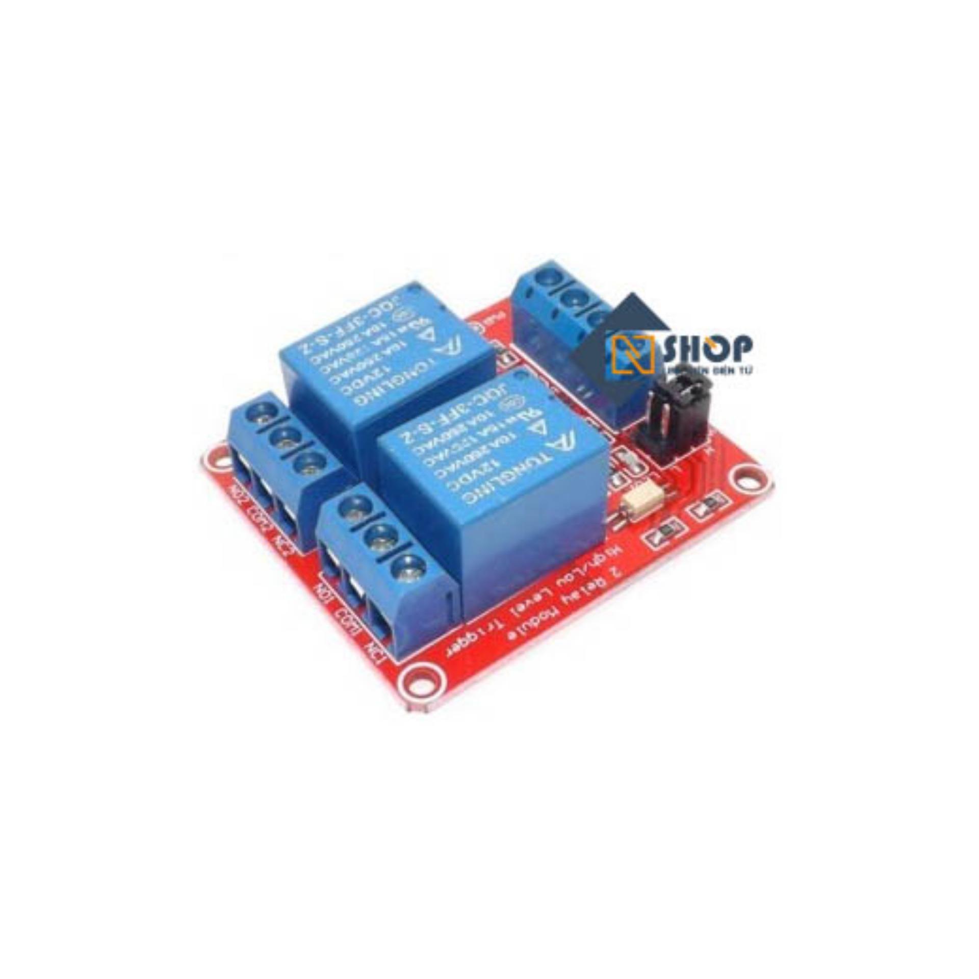 Module 2 Relay Với Opto Cách Ly Kích H/L (5VDC)