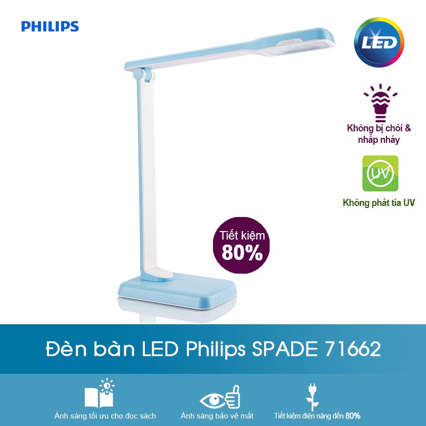 Đèn bàn LED Philips SPADE 71662 (Xanh Dương)