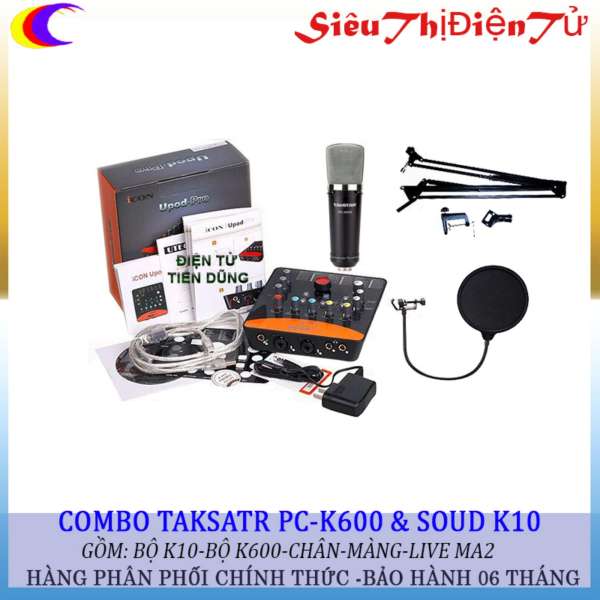 Bộ Takstar PC-K600 Icon Pro Takstar Chân màng nguồn day MA2 lọc ( Míc Chuẩn HOA VINH )